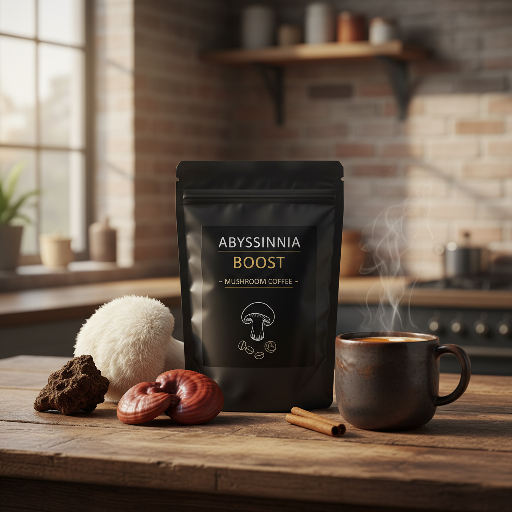 Abyssinia Boost Mushroom Coffee Hero Image